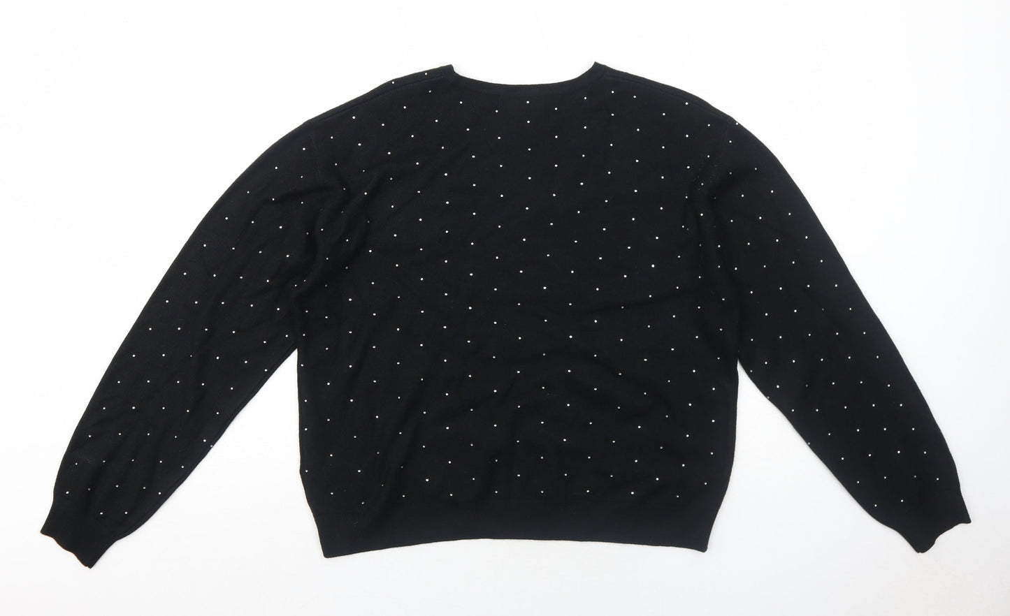 Womens UK Size M Marks and Spencer Black Pullover Jumper