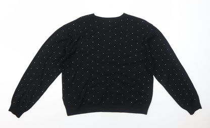 Womens UK Size M Marks and Spencer Black Pullover Jumper