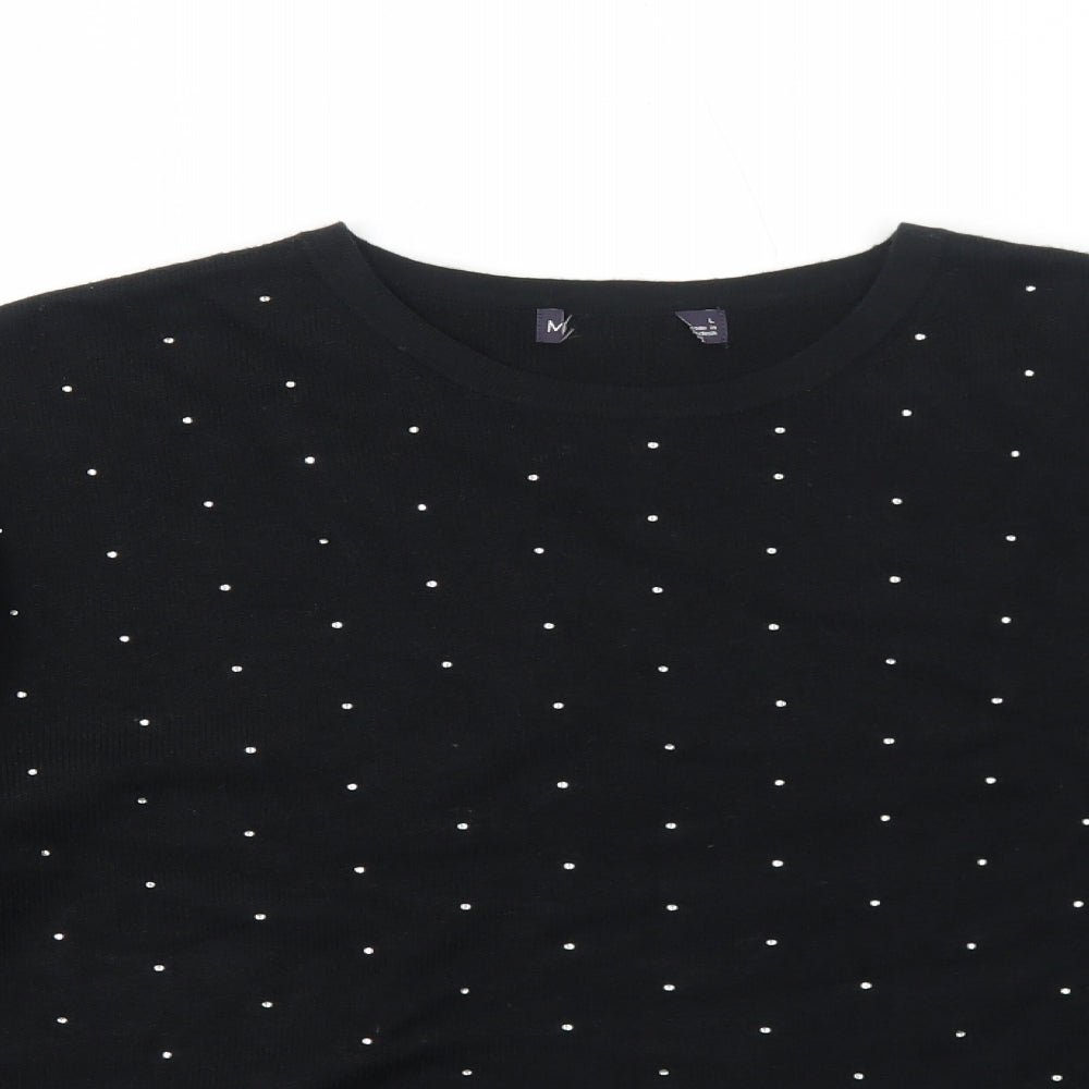 Womens UK Size M Marks and Spencer Black Pullover Jumper