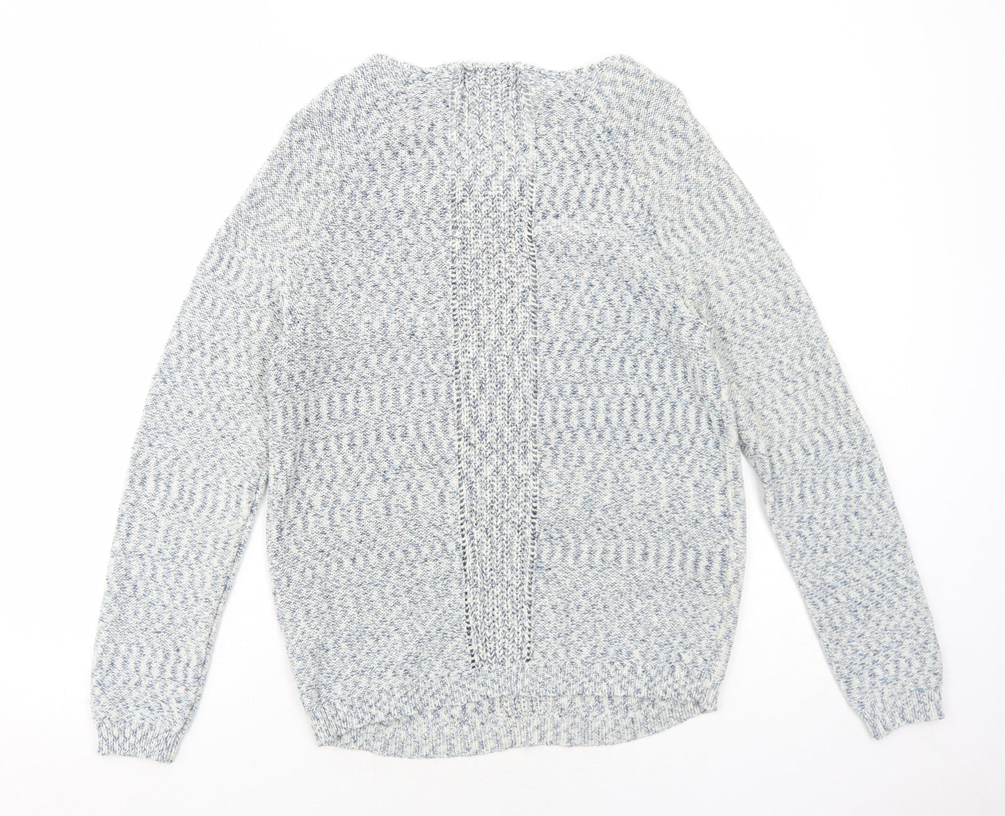 Intown Womens Blue Boat Neck Cotton Pullover Jumper Size XL