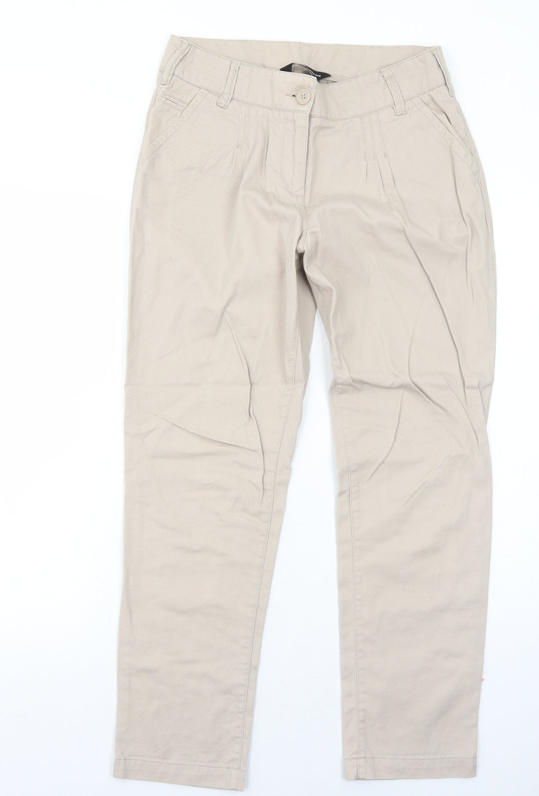 Womens UK Size 8 Dorothy Perkins Regular Fit  Beige Trousers