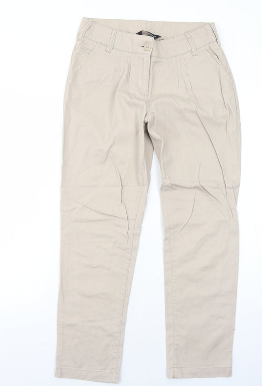 Womens UK Size 8 Dorothy Perkins Regular Fit  Beige Trousers