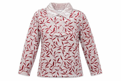 Claire Neuville Womens Pink Geometric Polyester Basic Blouse Size 12 Collared