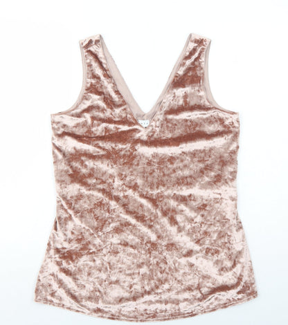 Womens UK Size 12 Linea Pink Basic Tank