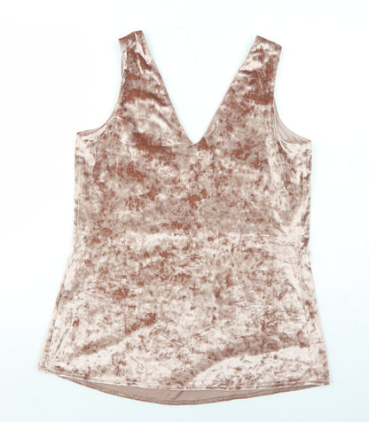Womens UK Size 12 Linea Pink Basic Tank