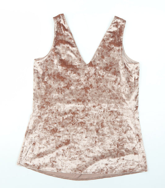 Womens UK Size 12 Linea Pink Basic Tank