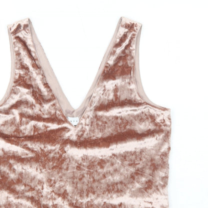 Womens UK Size 12 Linea Pink Basic Tank