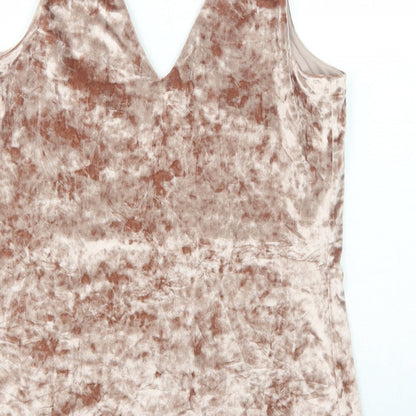 Womens UK Size 12 Linea Pink Basic Tank
