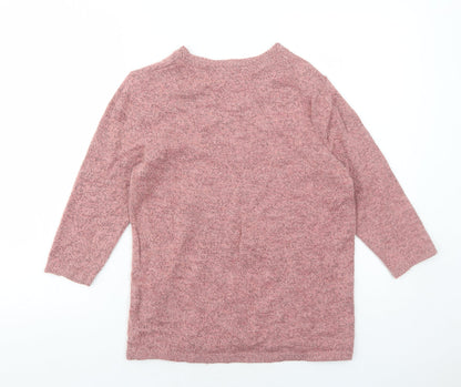 Womens UK Size 10 Damart Pink Pullover Jumper