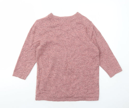 Womens UK Size 10 Damart Pink Pullover Jumper