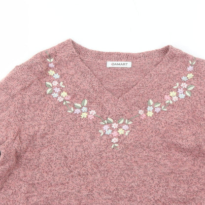 Womens UK Size 10 Damart Pink Pullover Jumper