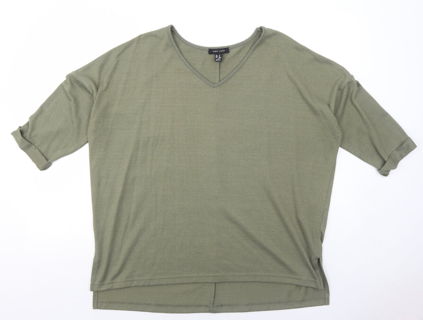 Womens UK Size M New Look Green Pullover Jumper
