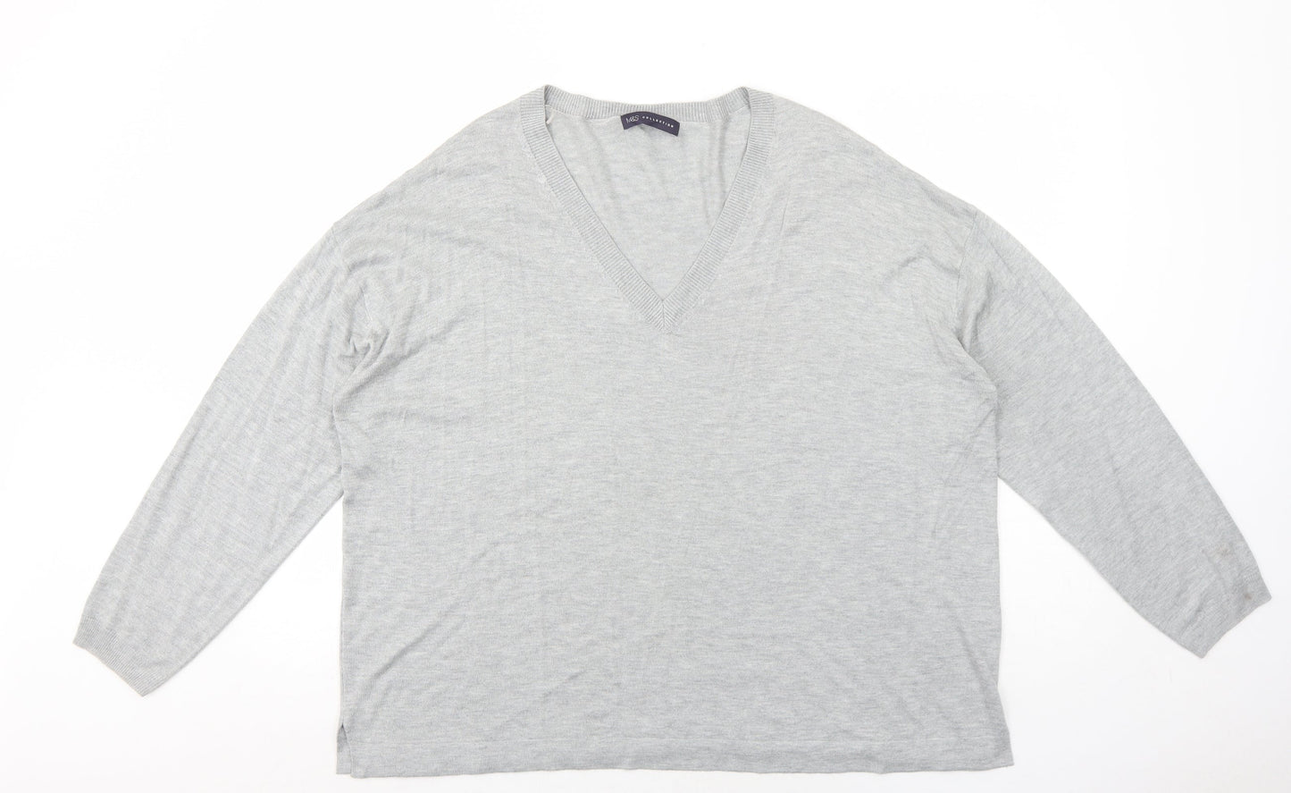 Womens UK Size XL Marks and Spencer Grey Pullover Jumper