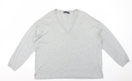 Womens UK Size XL Marks and Spencer Grey Pullover Jumper