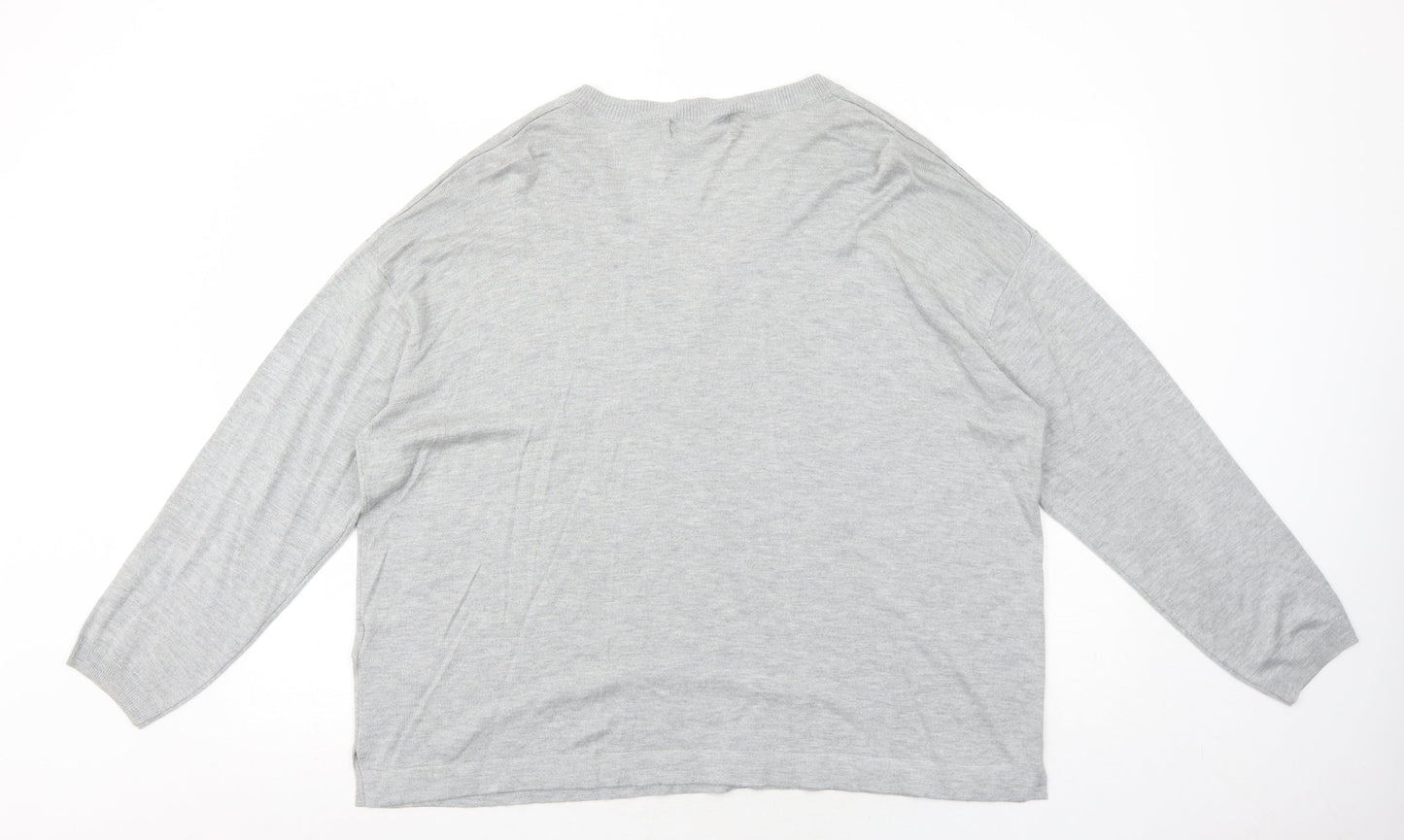 Womens UK Size XL Marks and Spencer Grey Pullover Jumper