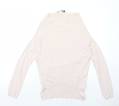 Christina Gavioli Womens Pink High Neck Polyamide Pullover Jumper Size M