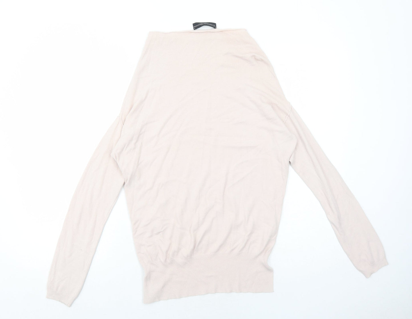 Christina Gavioli Womens Pink High Neck Polyamide Pullover Jumper Size M