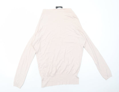 Christina Gavioli Womens Pink High Neck Polyamide Pullover Jumper Size M
