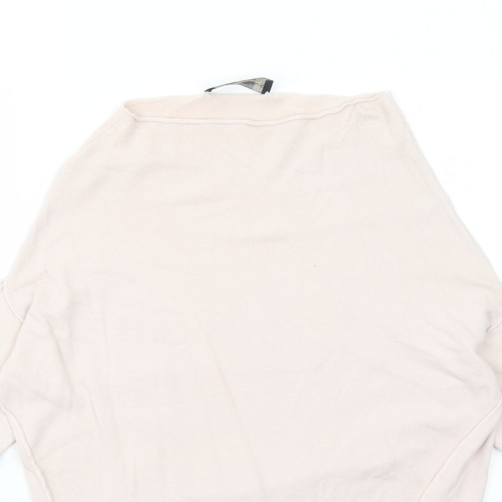 Christina Gavioli Womens Pink High Neck Polyamide Pullover Jumper Size M
