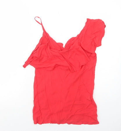 Womens UK Size 14 Warehouse Red Basic Tank