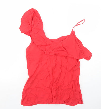 Womens UK Size 14 Warehouse Red Basic Tank