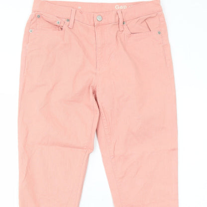 Womens UK Size 10 Gap Regular Fit Straight Pink Jeans