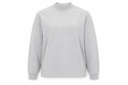 Front view of ASOS women’s grey polyester pullover sweatshirt, size UK 10, pullover