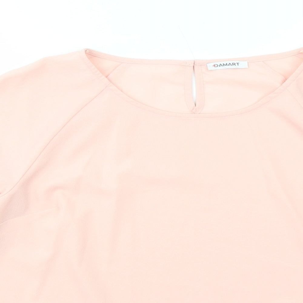 Womens UK Size 16 Damart Pink Basic Blouse
