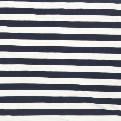 H&M Womens Blue Striped Cotton Bandage Skirt Size M