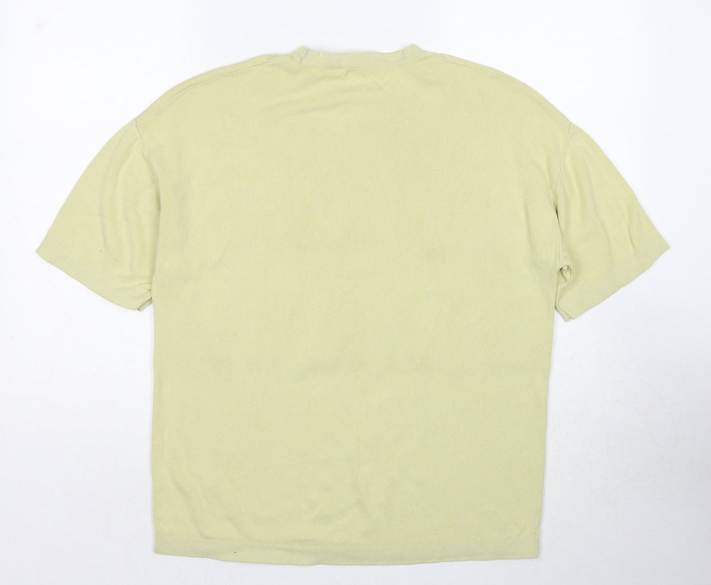 Womens UK Size M Zara Green Basic T-Shirt