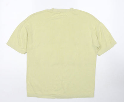 Womens UK Size M Zara Green Basic T-Shirt