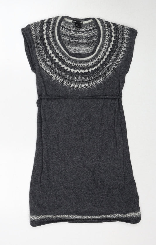 Womens UK Size S H&M Grey Pullover Jumper
