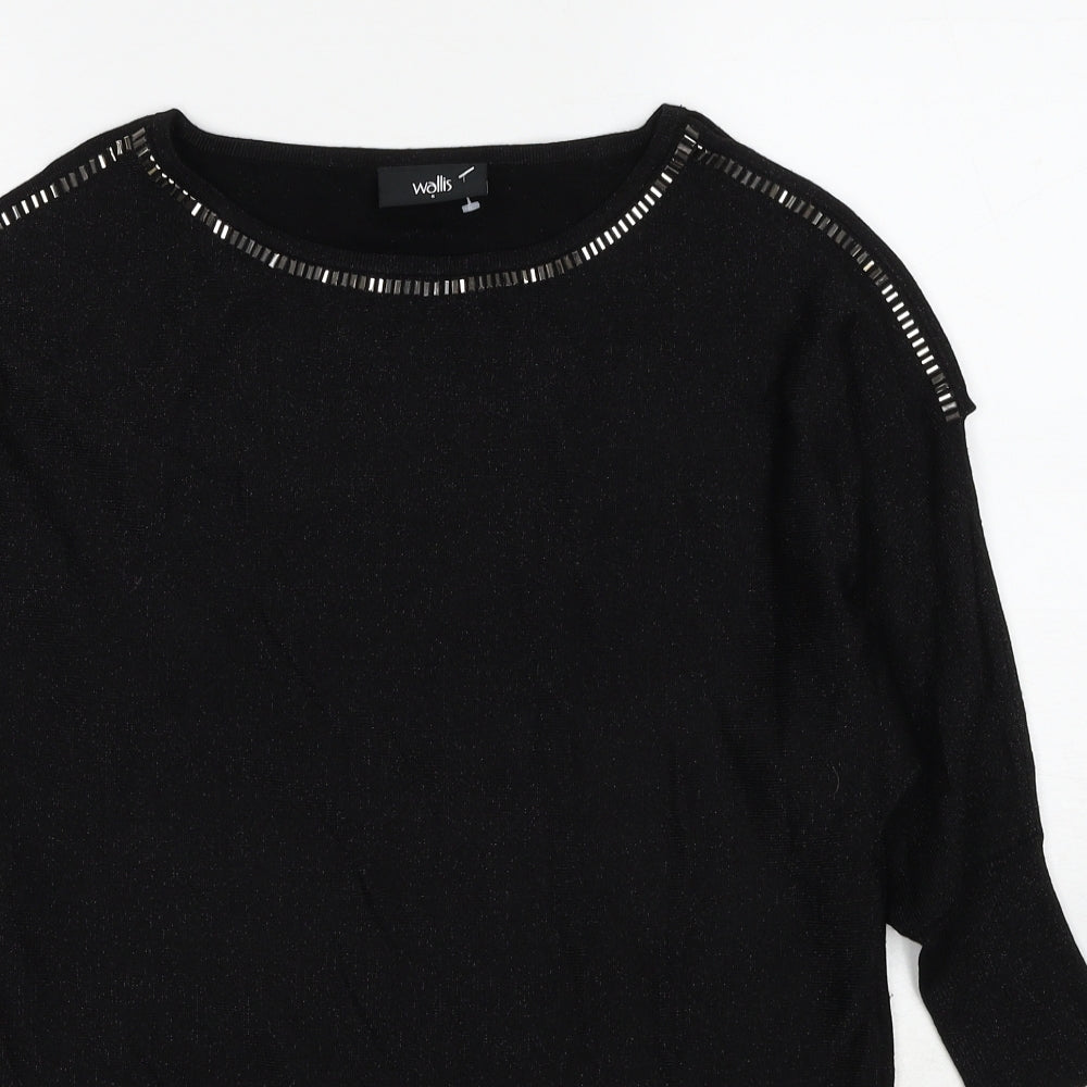 Womens UK Size S Wallis Black Pullover Jumper