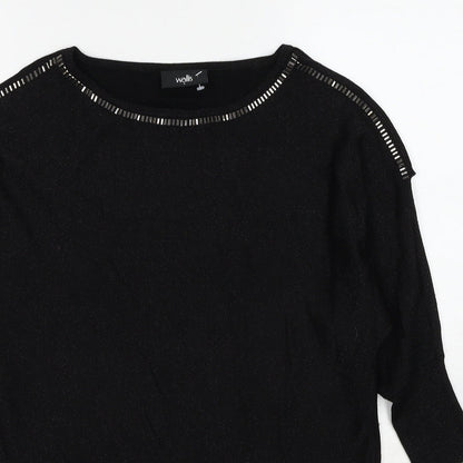 Womens UK Size S Wallis Black Pullover Jumper