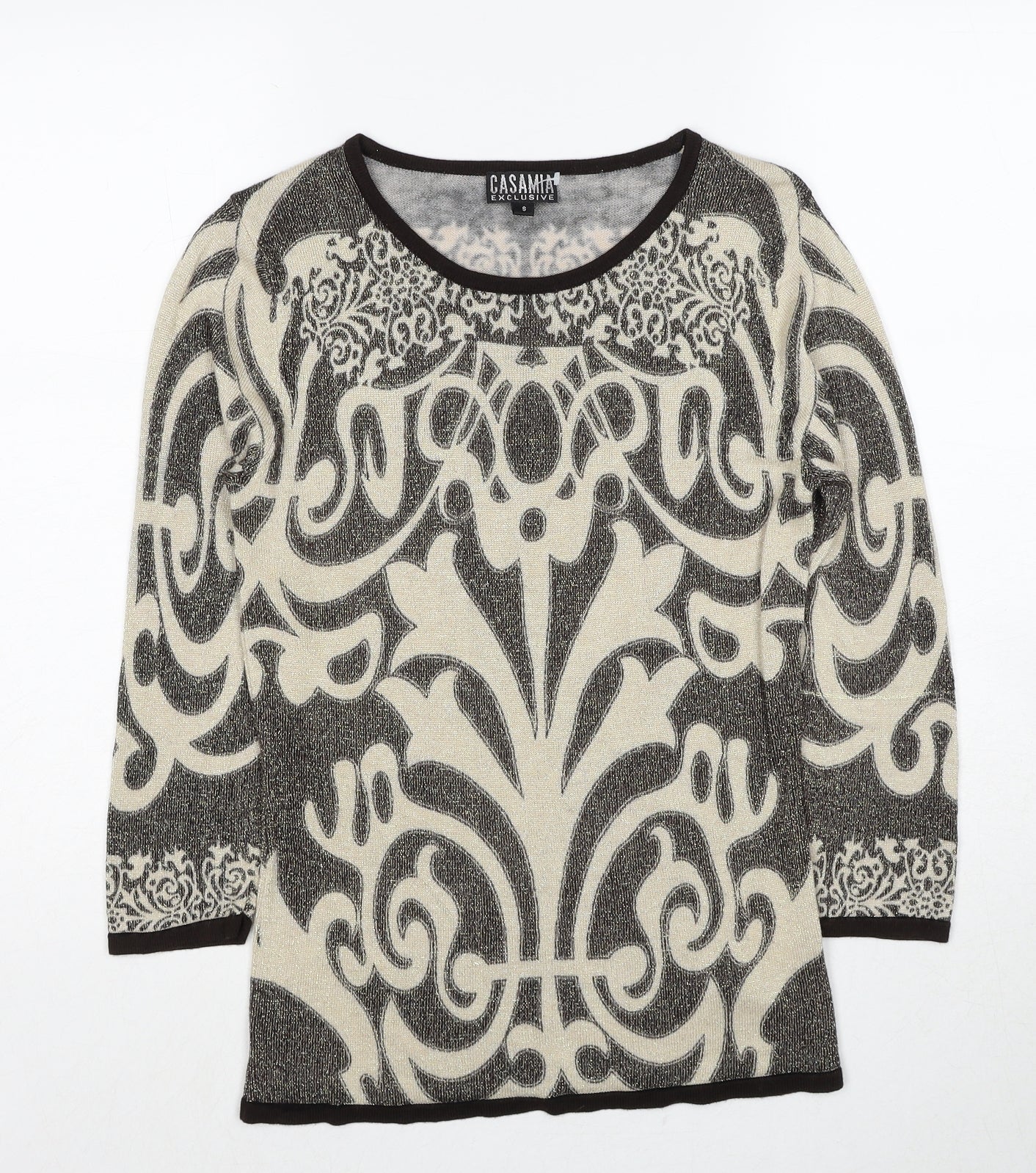 Womens UK Size S Casamia Beige Pullover Jumper