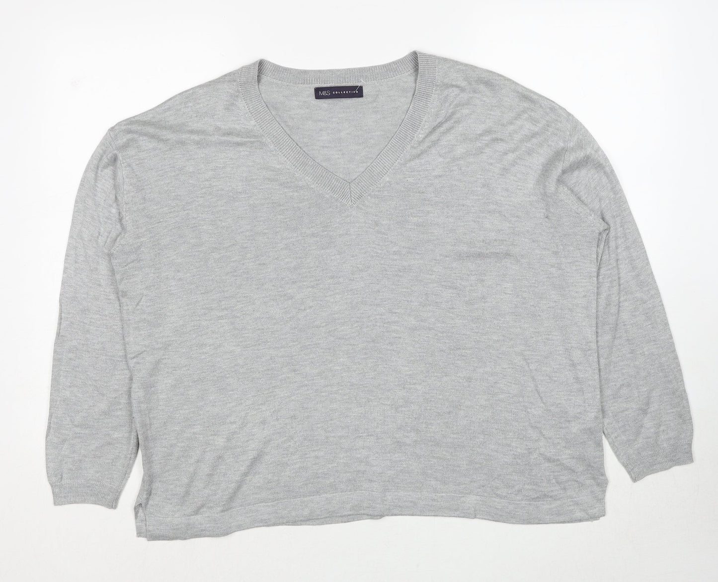 Womens UK Size L Marks and Spencer Grey Pullover Jumper