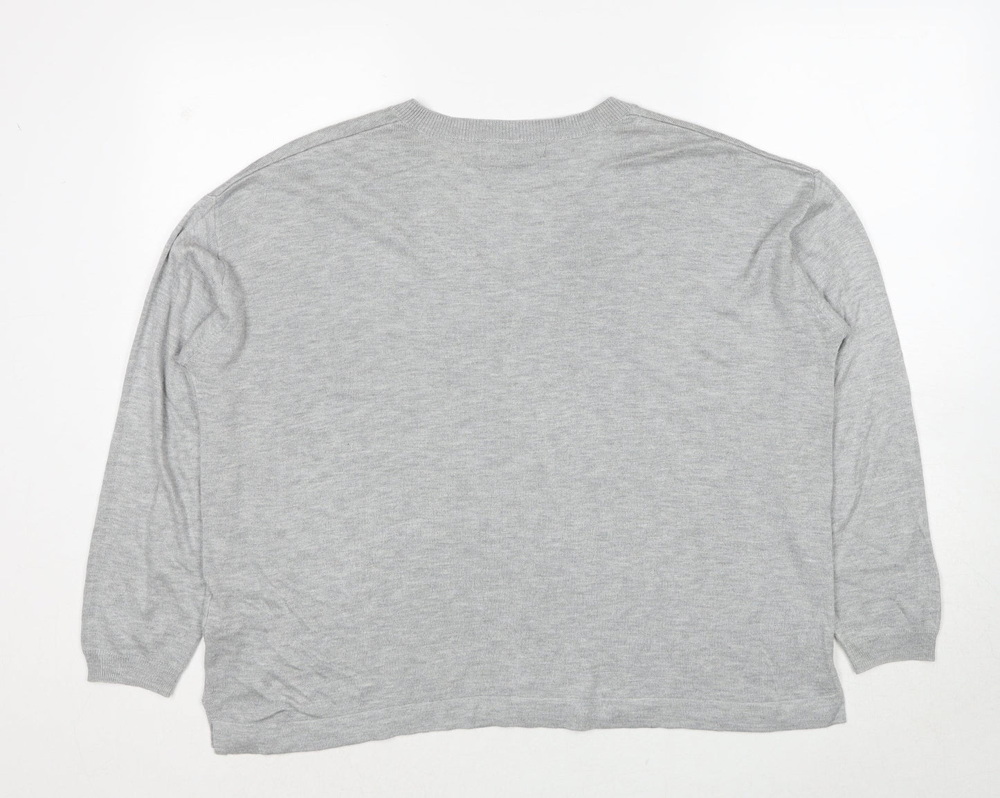 Womens UK Size L Marks and Spencer Grey Pullover Jumper