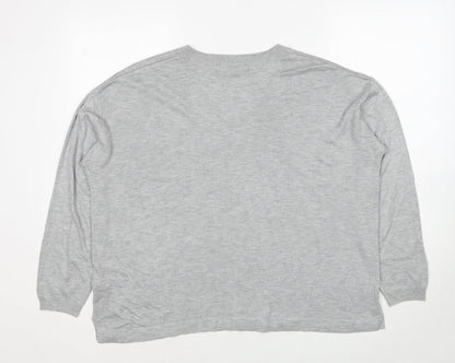 Womens UK Size L Marks and Spencer Grey Pullover Jumper