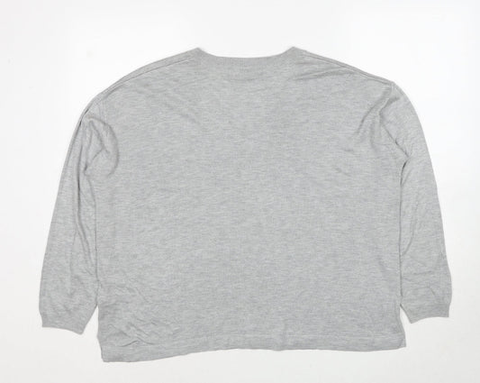 Womens UK Size L Marks and Spencer Grey Pullover Jumper