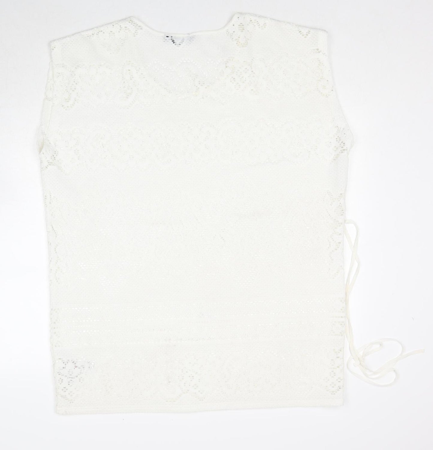 Womens UK Size L New Look White Basic Tank