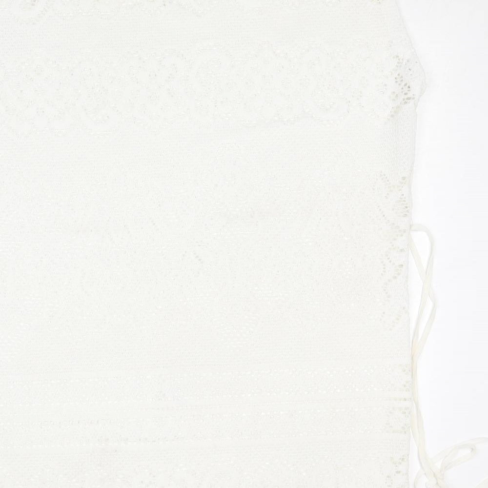 Womens UK Size L New Look White Basic Tank