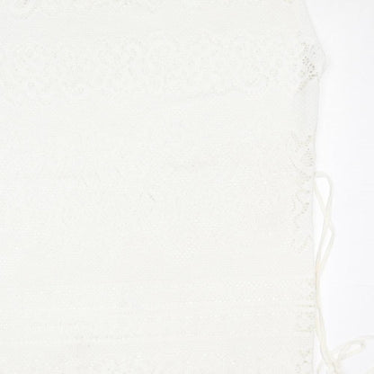 Womens UK Size L New Look White Basic Tank