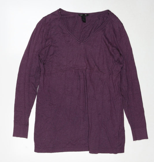 Womens UK Size XL H&M Purple Pullover Jumper