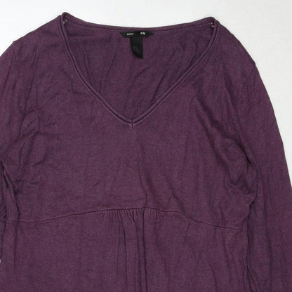 Womens UK Size XL H&M Purple Pullover Jumper