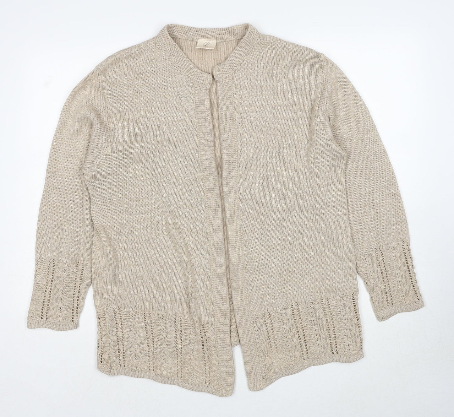 Womens UK Size 16 Compliments Beige Cardigan Jumper
