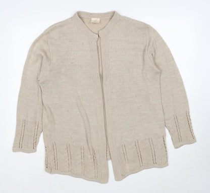 Womens UK Size 16 Compliments Beige Cardigan Jumper