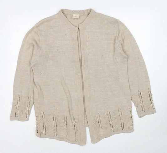 Womens UK Size 16 Compliments Beige Cardigan Jumper