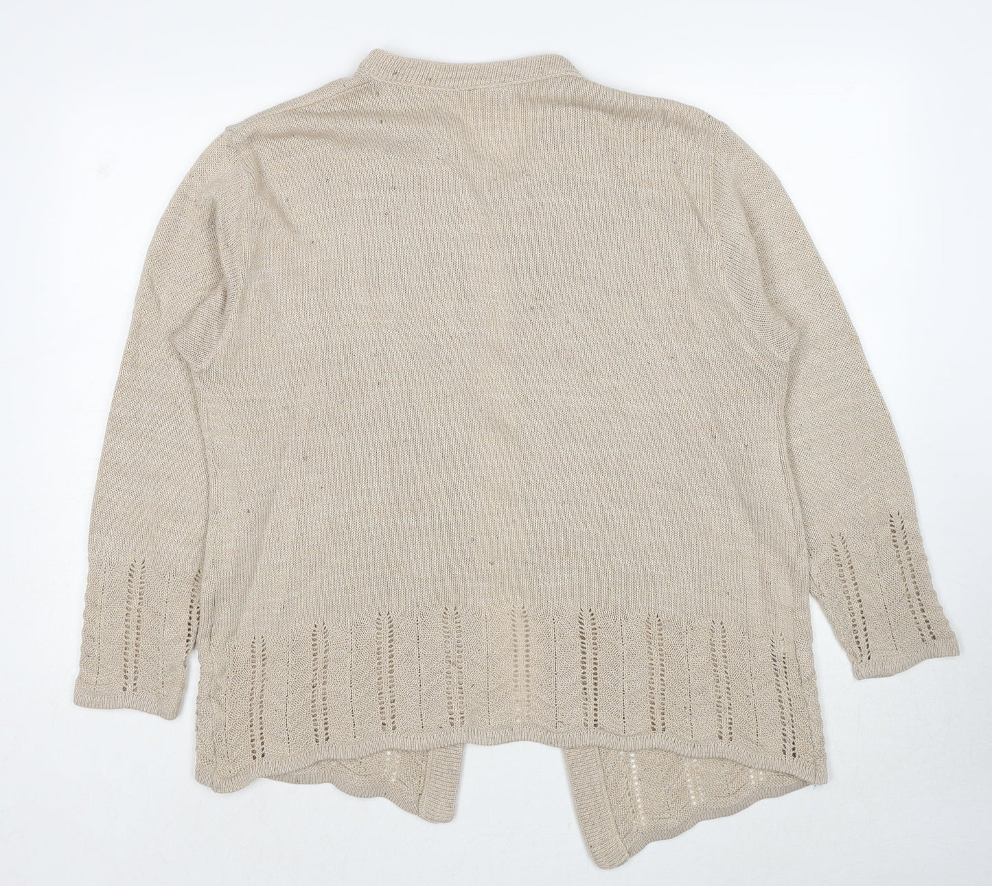 Womens UK Size 16 Compliments Beige Cardigan Jumper