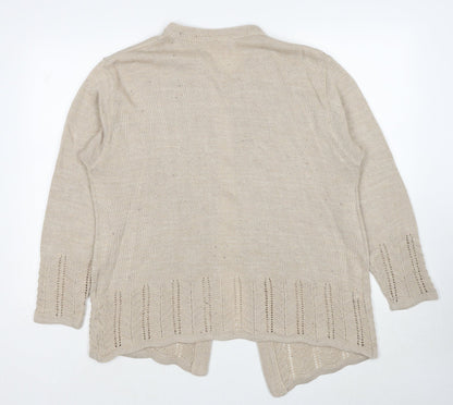 Womens UK Size 16 Compliments Beige Cardigan Jumper