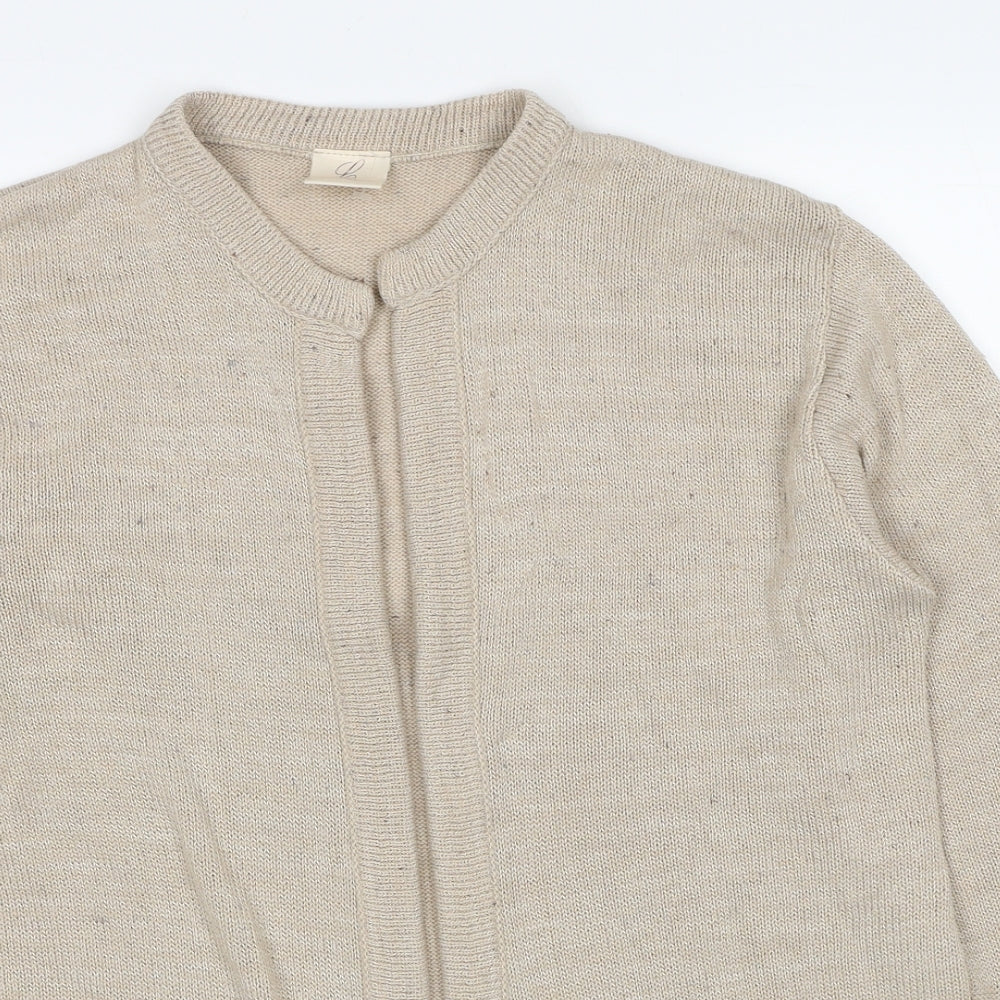 Womens UK Size 16 Compliments Beige Cardigan Jumper